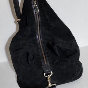 Topshop Real Sued Leather Backpack